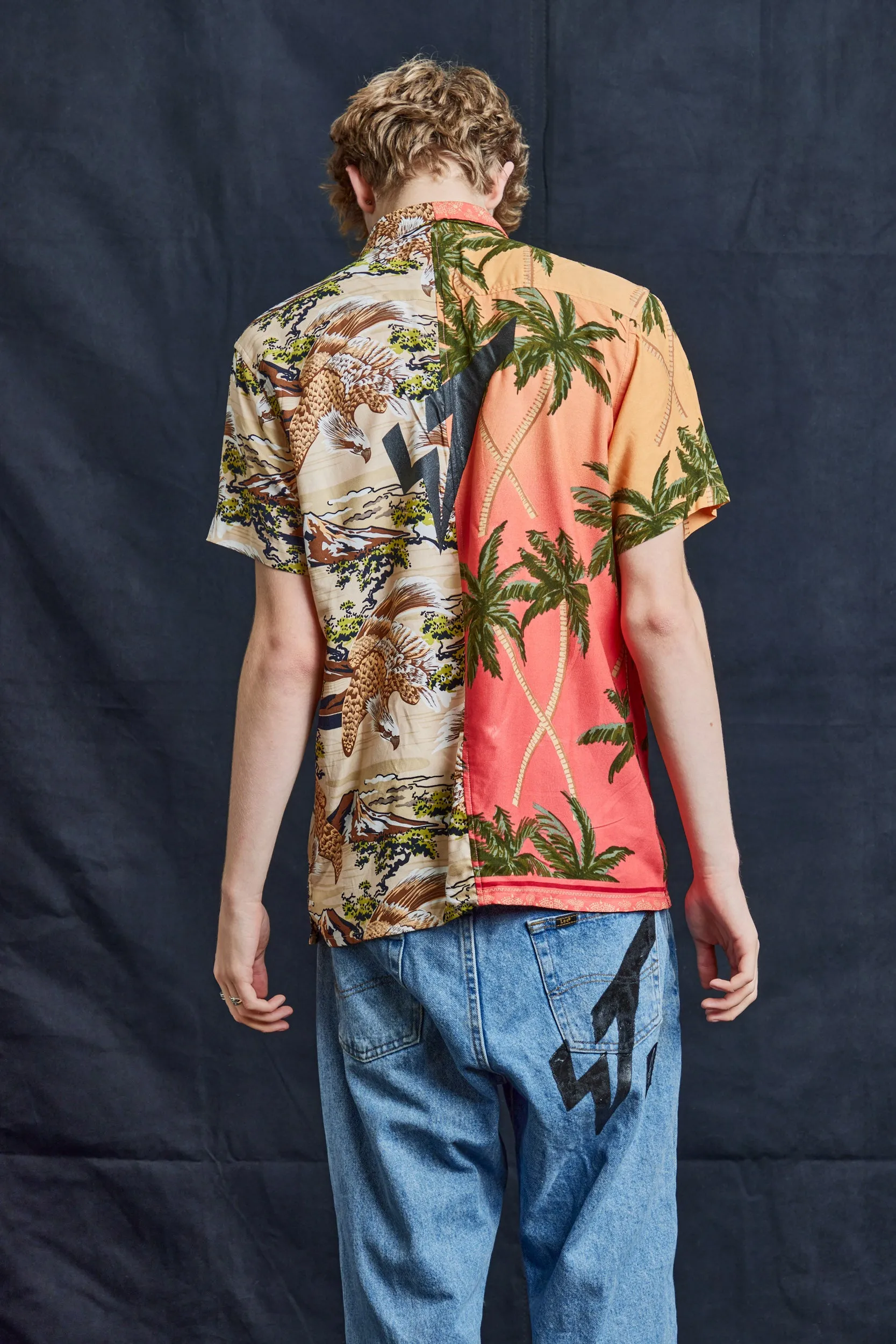 50/50 Hawaiian Shirt - Camo Palms