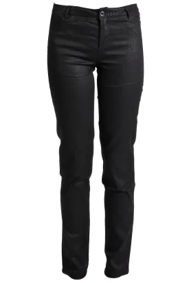 ARCAMEDIS Black Snake Textured Trousers