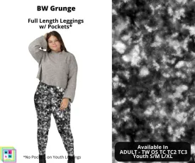 BW Grunge Full Length Leggings w/ Pockets by ML&M