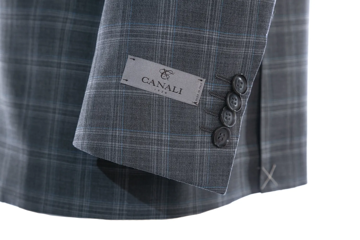 Canali Grey Check Suit in Grey Check