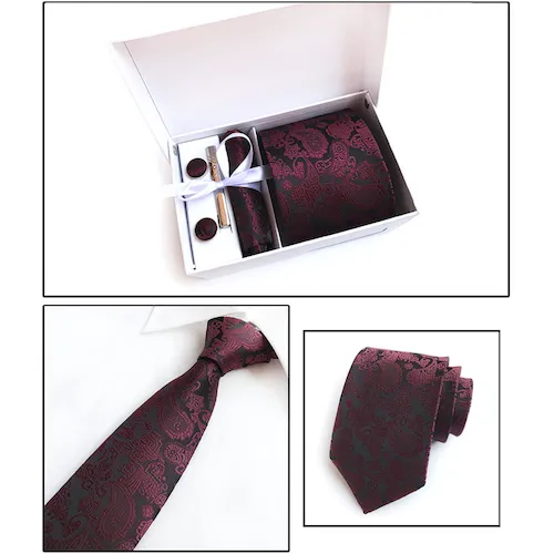 Classy Men Box - Burgundy Paisley