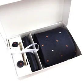 Classy Men Box - Navy Blue Dotted