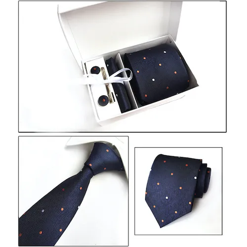 Classy Men Box - Navy Blue Dotted