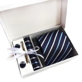 Classy Men Box - Navy Blue Striped