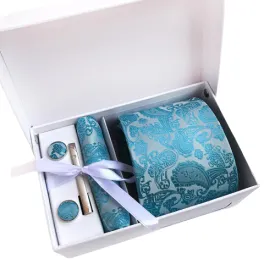 Classy Men Box - Turquoise Paisley