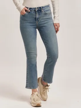 Dear John Jeanne High Rise Clean Hem Cropped Denim - Antique Wash