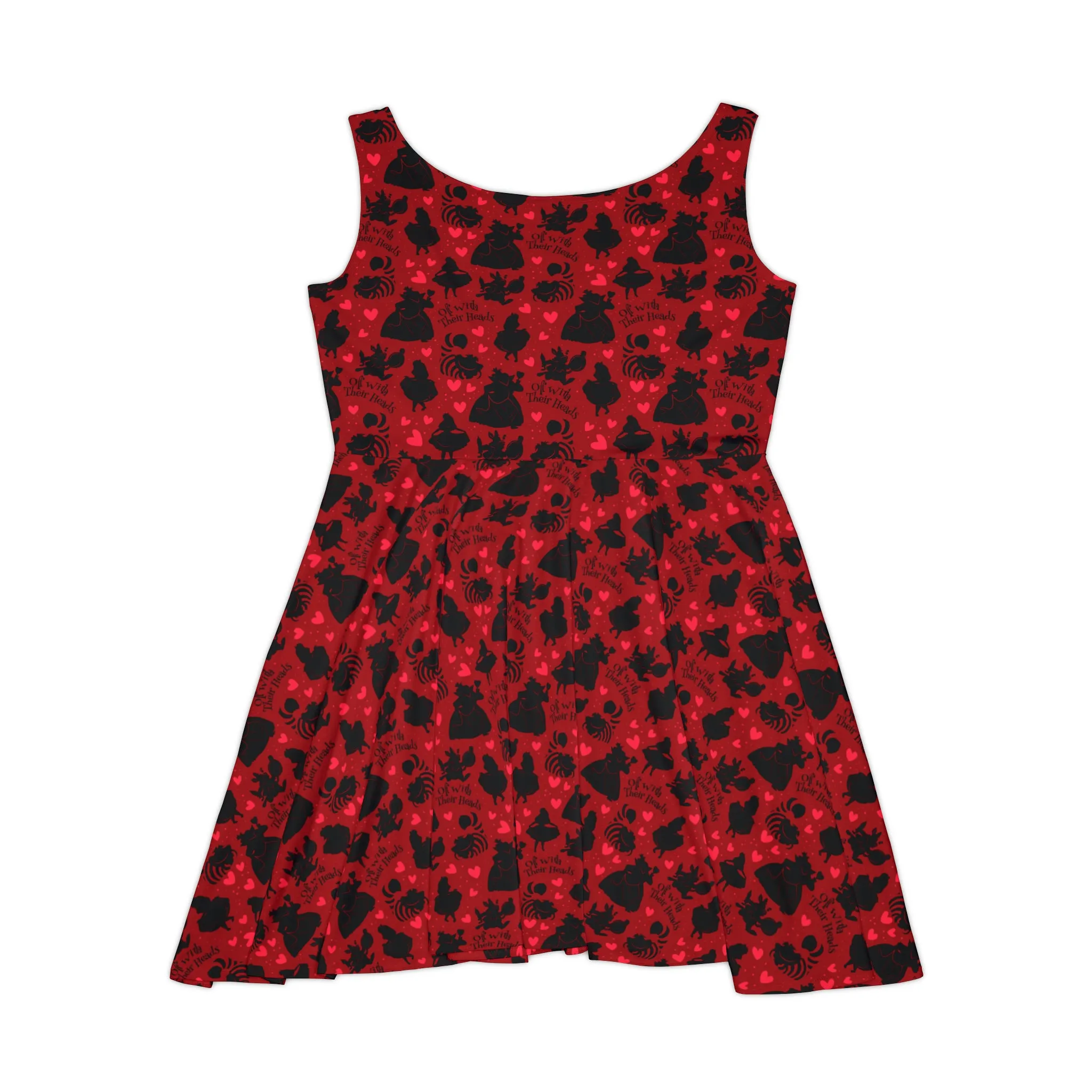 Disney Alice In Wonderland Queen Of Hearts Off With Their Heads Women's Skater Dress