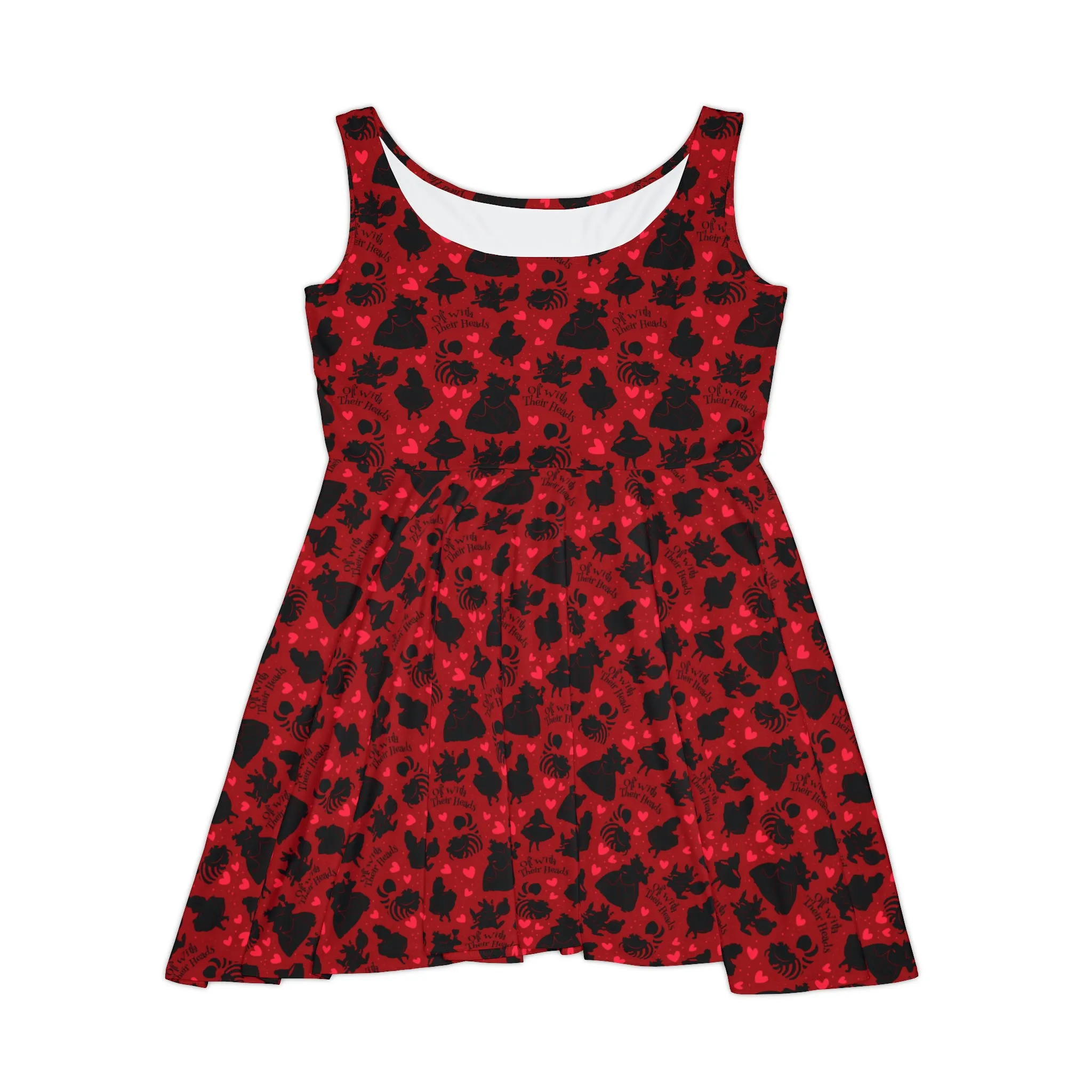 Disney Alice In Wonderland Queen Of Hearts Off With Their Heads Women's Skater Dress