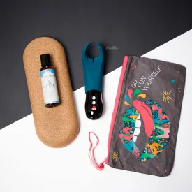 Fun Factory Manta Penis Vibrator   Toy Bag & Free Hydra 2oz Lube Bundle