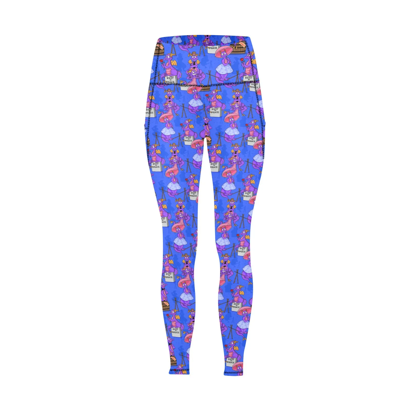 Haunted Mansion Figment Women's Athletic Leggings Wth Pockets