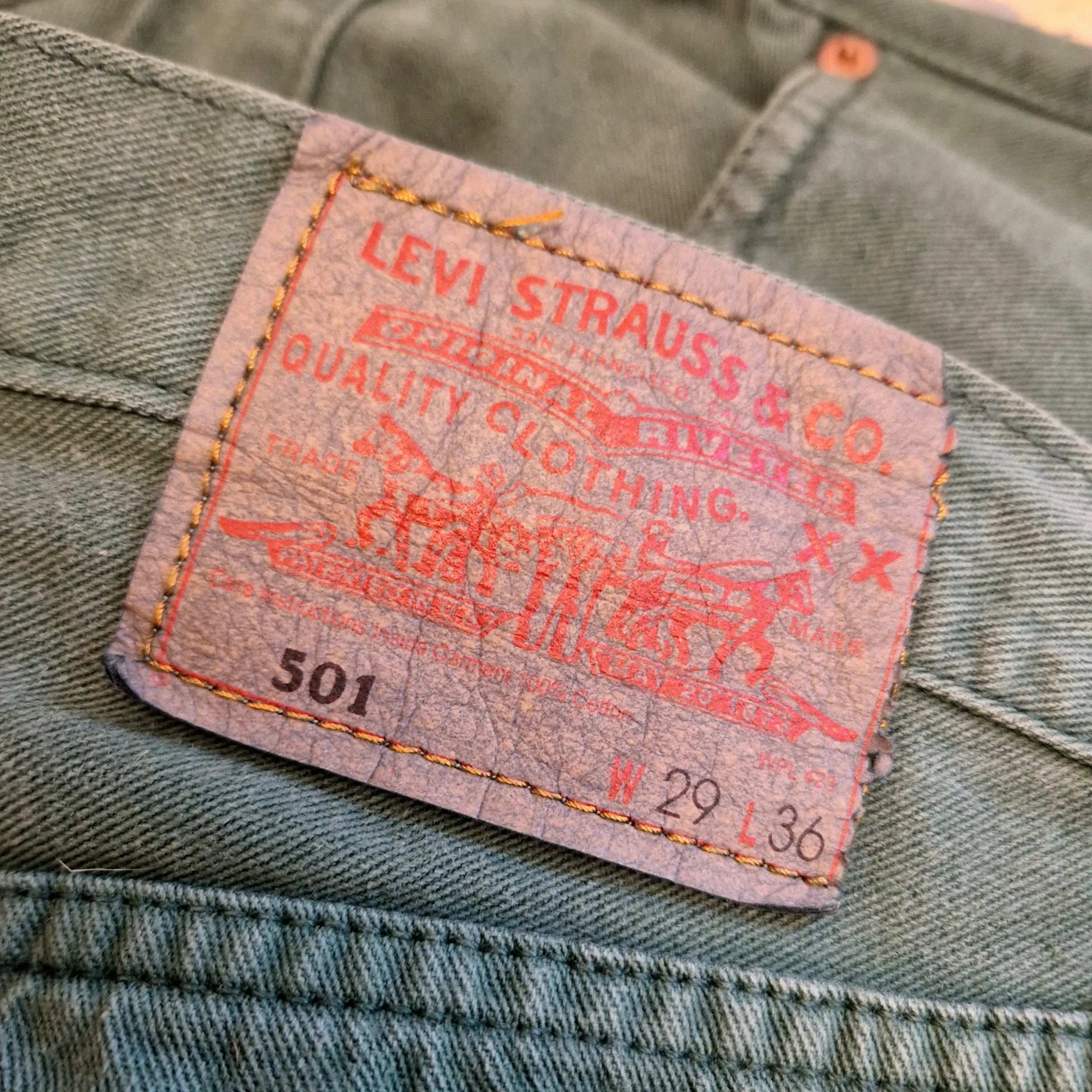 Jeans Levi's 501 vintage verdi