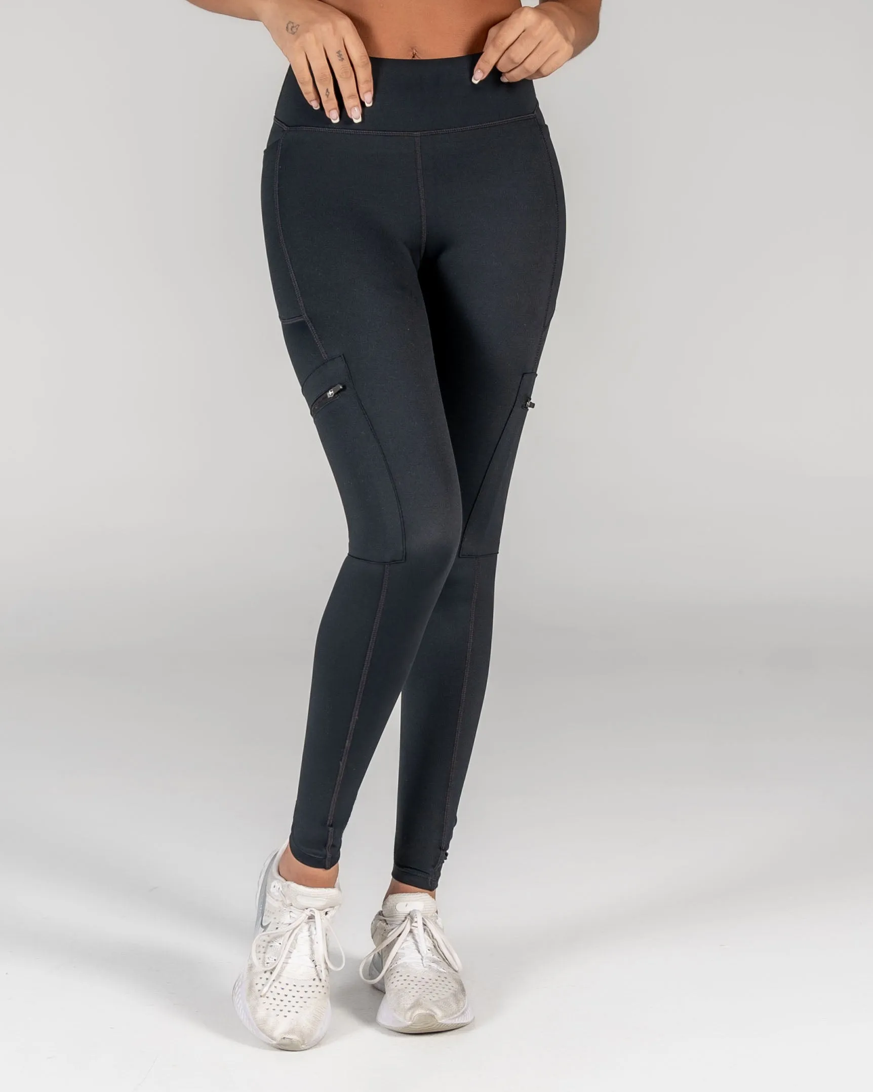 Lux Cargo Leggings - Black