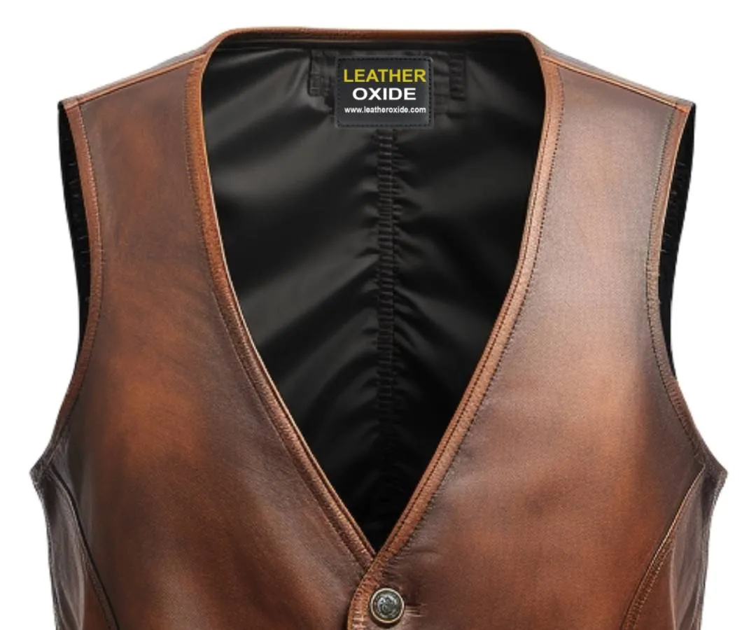 Men Vintage Leather Vest