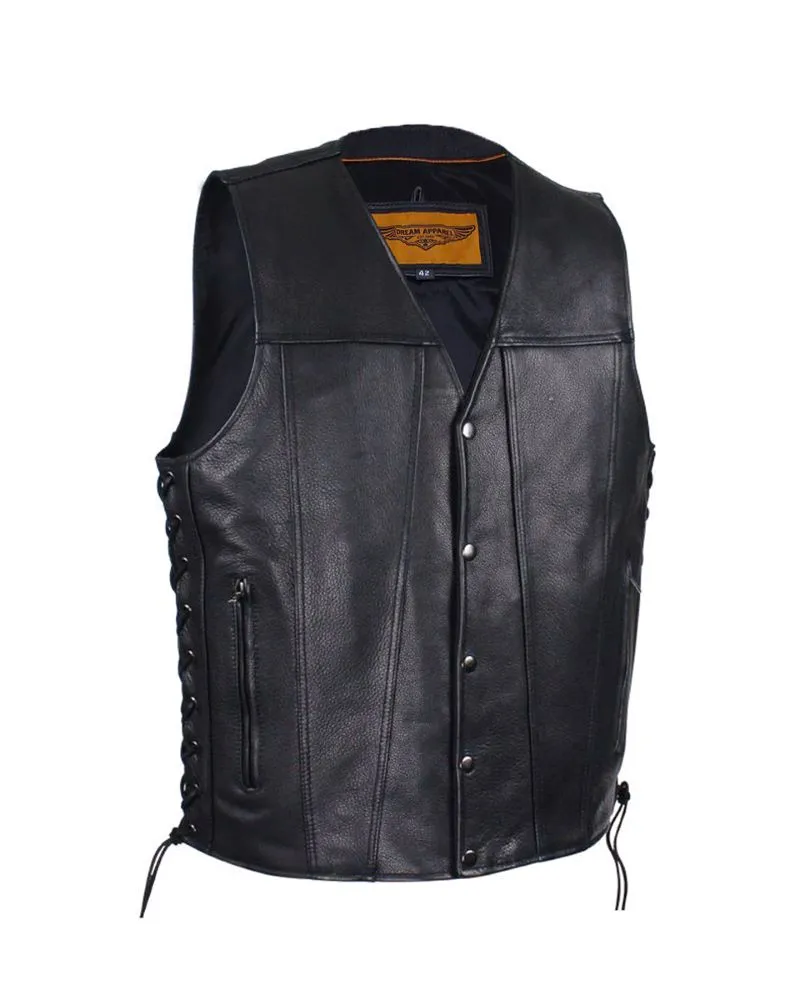 Mens Leather Vest With Concealed Gun Pockets