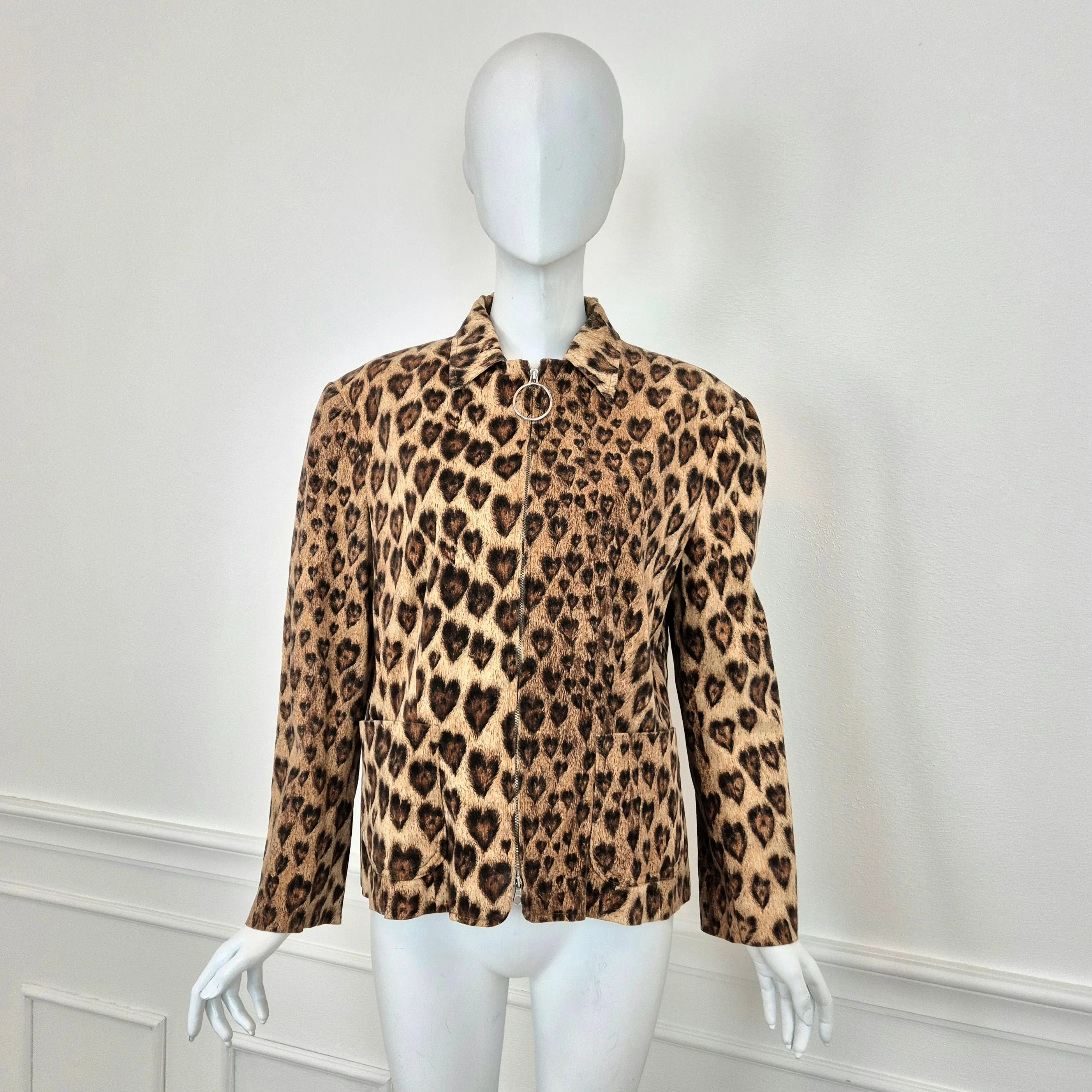 Moschino | Giacca stampa animalier cuori