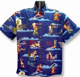 Nose Art Hawaiian Shirt by Victory Girl