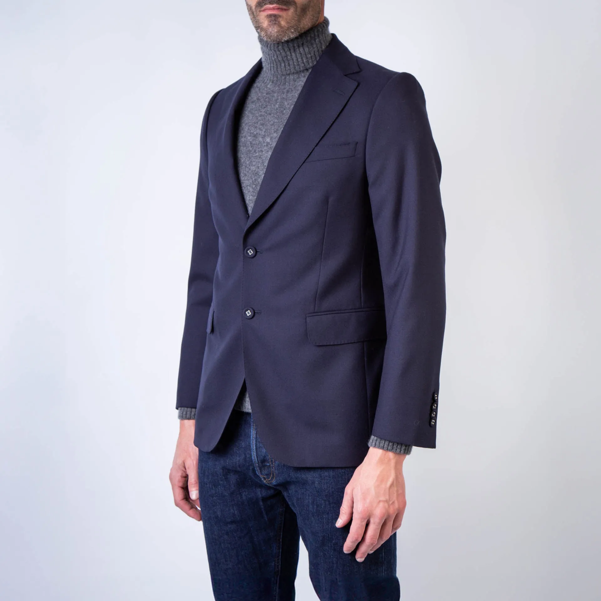 OFFICINE GENERALE BLAZER MTLG402 DARK NAVY BLUE