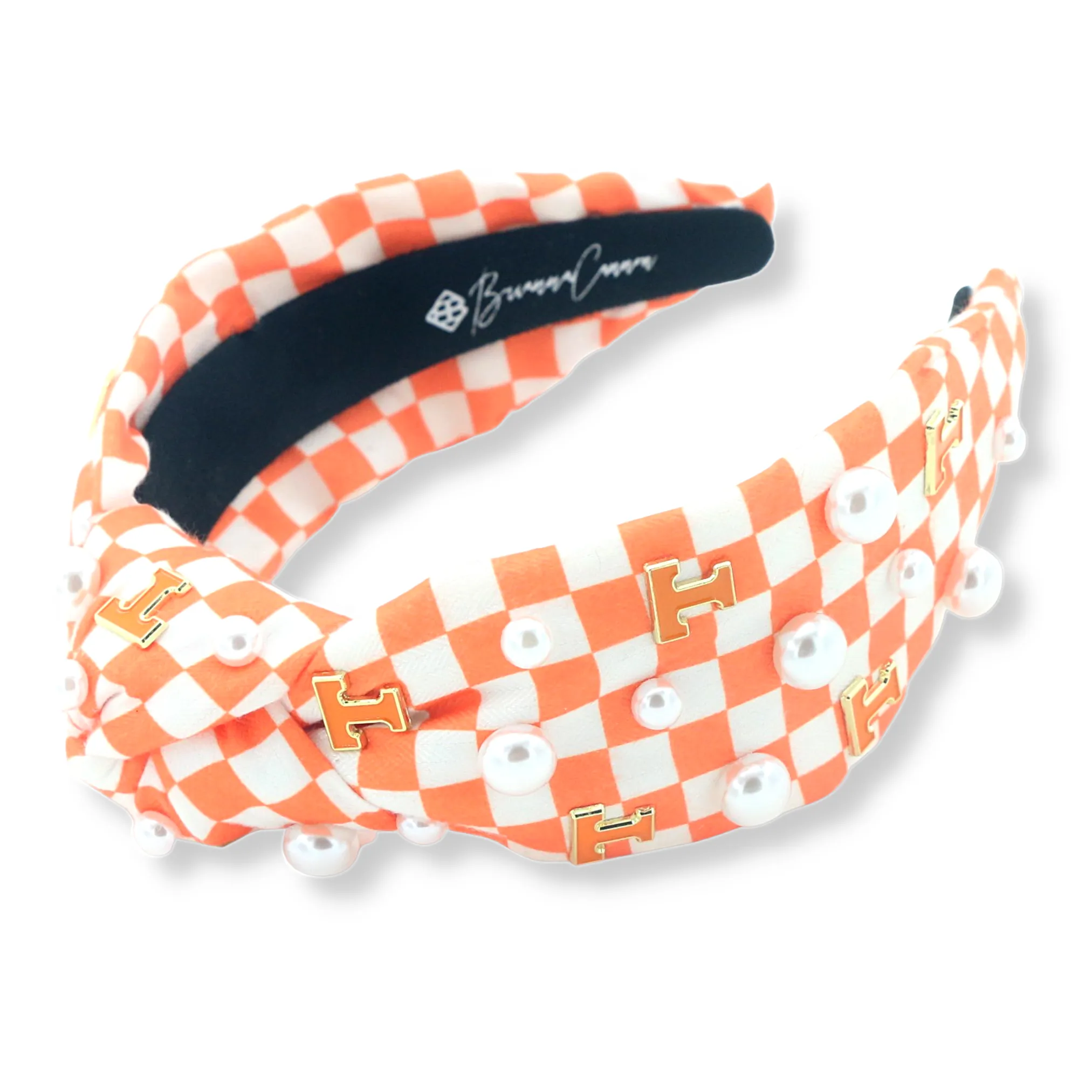 Orange and White Checkered University of Tennessee Logo Head