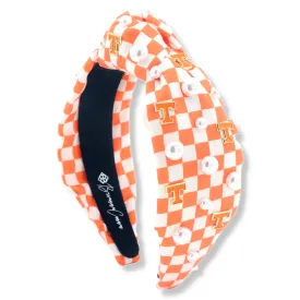 Orange and White Checkered University of Tennessee Logo Head