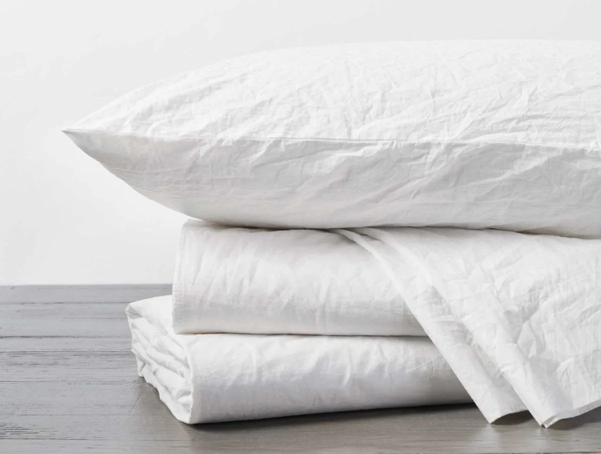 Organic Crinkled Percale Sheet Sets by Coyuchi