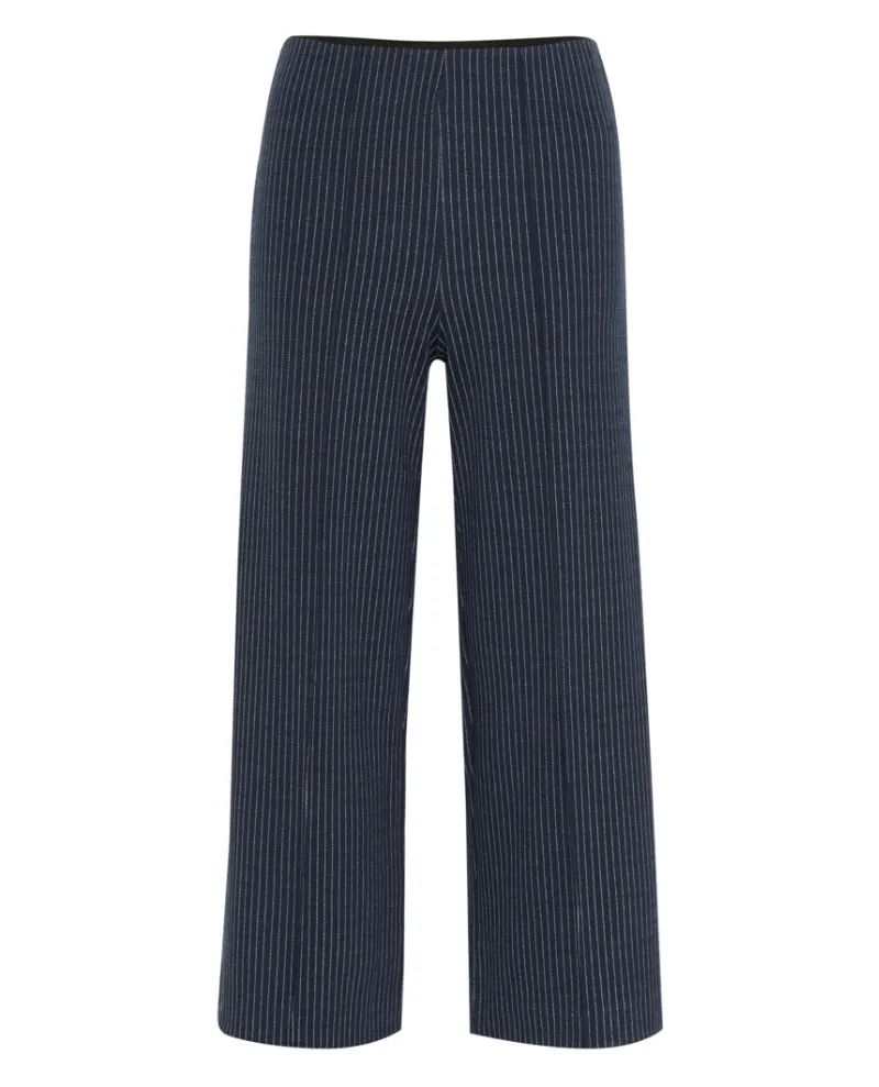 Part Two Ilisan Navy Stripe Jersey Culotte Trousers