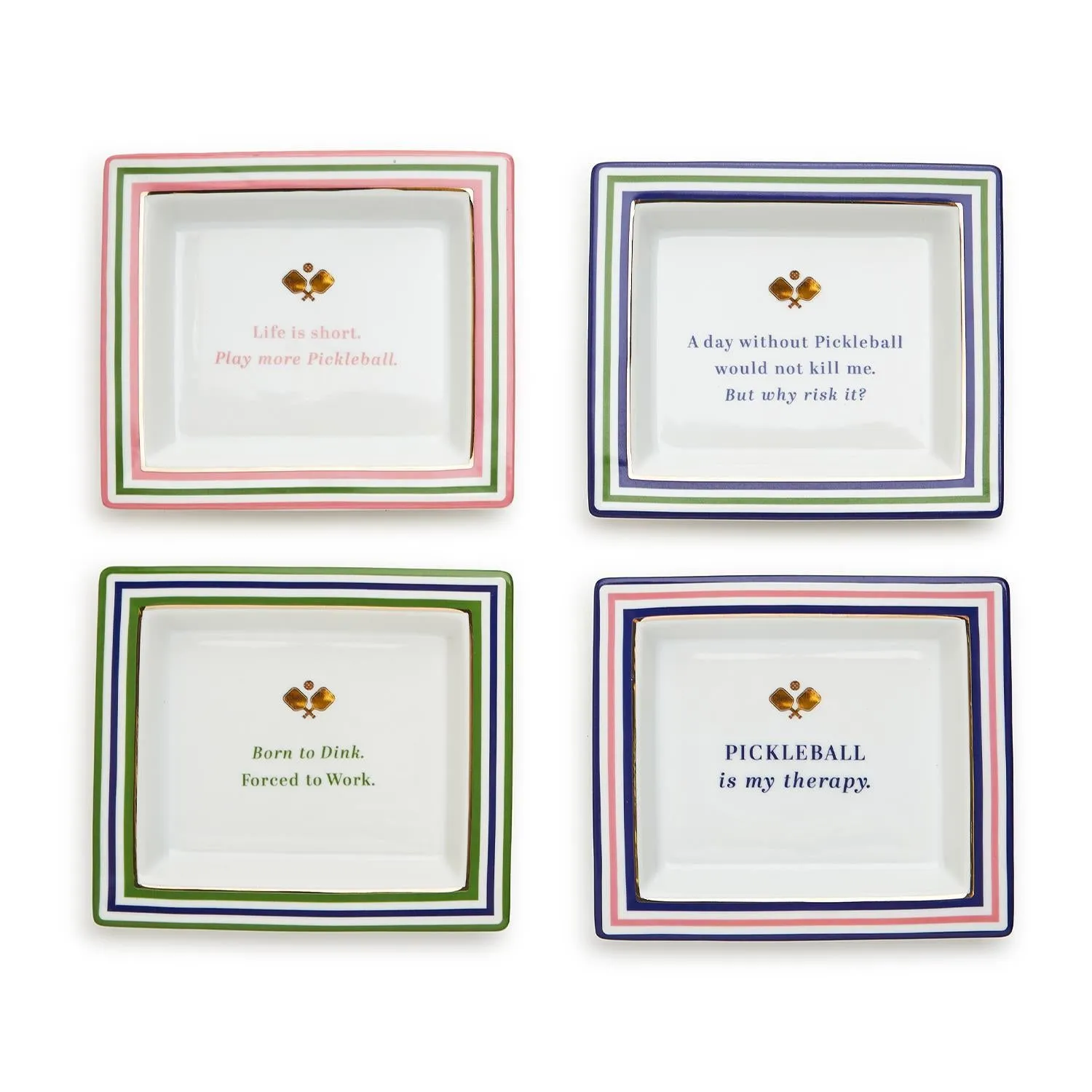 Pickleball Wise Sayings Trays in GB Asst 4 Designs