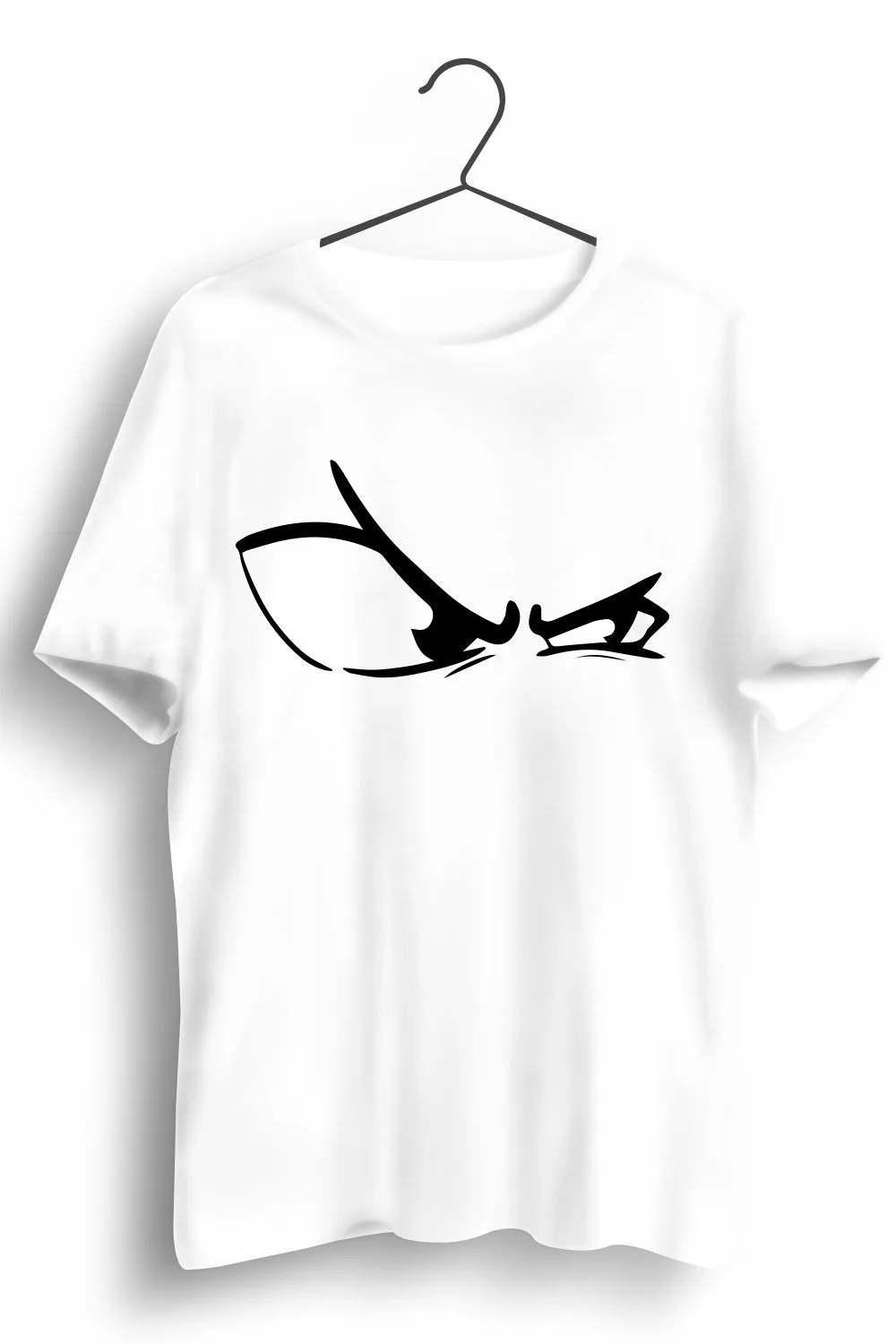 Graphic Printed White T-Shirt with Scorned Eyes Design - Stylish and Unique Casual Wear