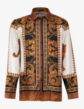 Signature Wild Print Silk Shirt