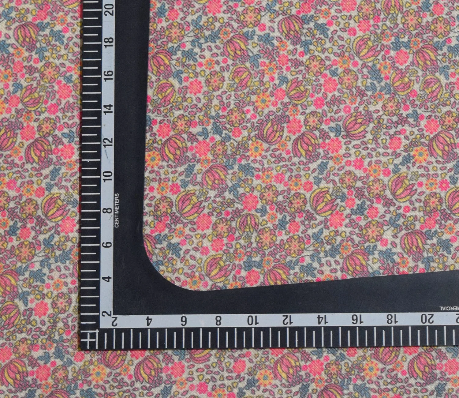 Small Floral Pattern Digital Printed Pure Pashmina Fabric Available in Pink , Green , Grey and Yellow