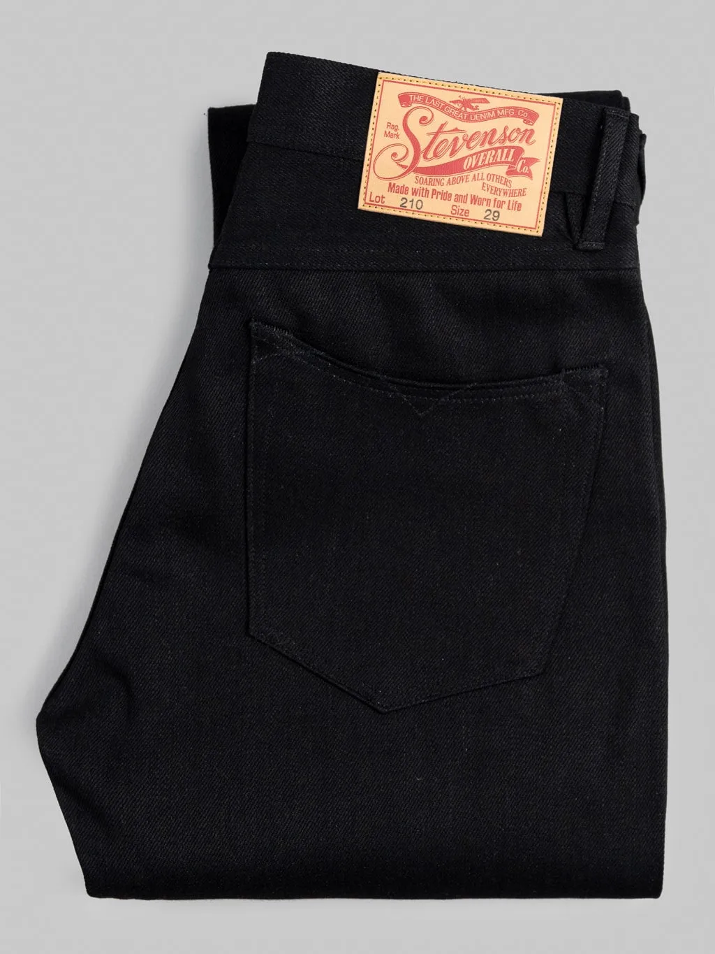 Stevenson Overall Co. Big Sur 210 12oz Slim Tapered Jeans Solid Black