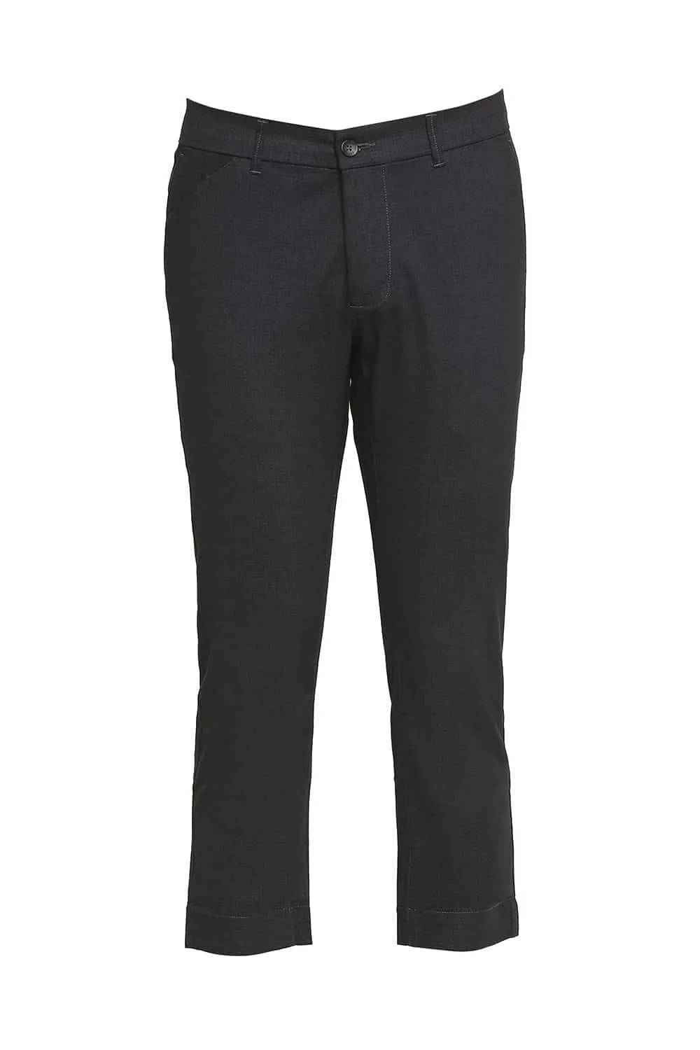 Tapered Fit Satin Stretch Trousers