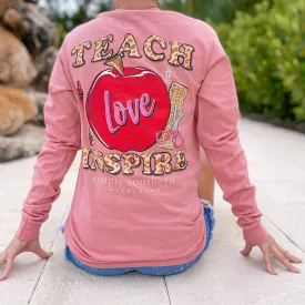 'Teach Love Inspire' Long Sleeve Tee by Simply Southern