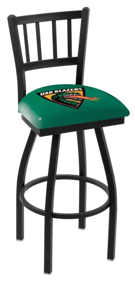 UAB Blazers HBS Green "Jail" Back High Top Swivel Bar Stool Seat Chair