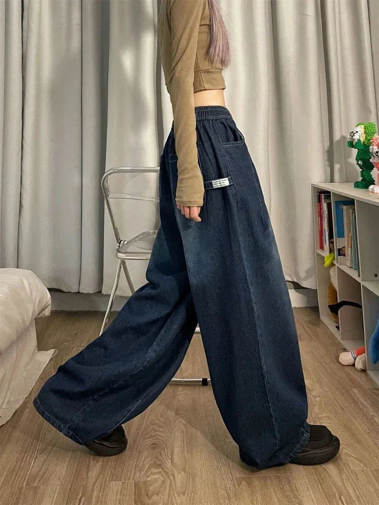 Vintage High Waist Oversized Denim Jeans