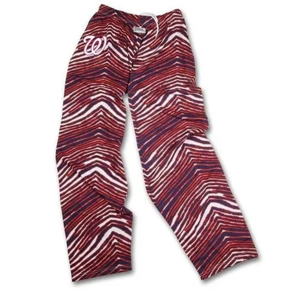 Washington Nationals ZUBAZ Red Navy White Vintage Style Zebra Pants